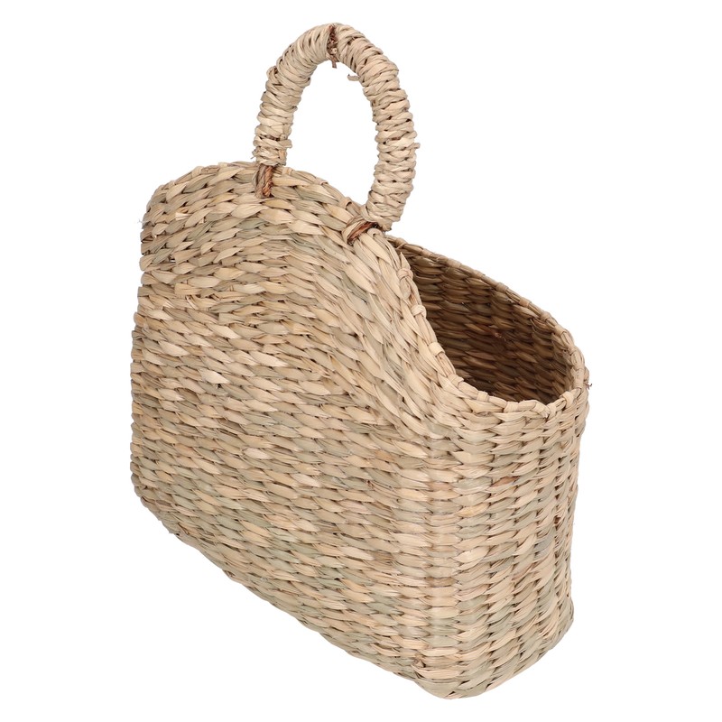 Hanging Basket Seagrass Woven Wall Hanging Storage Basket Organizer for