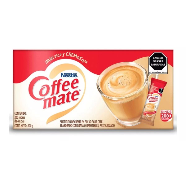 Coffee Mate Sustituto De Crema 200 Sobres 4 Grs Nestle