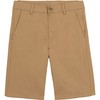 Nautica Boys' School Uniform Flat Front Twill Short, Burnished Khaki