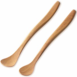 Nagao Baby Food Spoons, 5.9 inches (15 cm), Mash Paste, Set of 2, Sao Wood, Beige, 2 Pieces (x1)