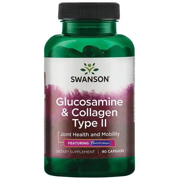 Swanson Glucosamine & Collagen Type II - Featuring BioCell Collagen 90 Capsules