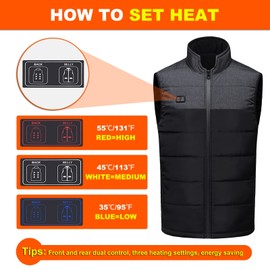 Men's Polar Fleece Heated Vest, Electric USB Heating Charge Jacket, Lightweight Body Warmer Gilet, for Hunting/Hiking (Color : Gray, Size : XXL)