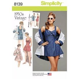 Simplicity 8139 Vintage 6-22 Swim Dress Bathing Suit Beach Coat Cover Up Pattern - 6 - 8 - 10 - 12 - 14
