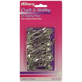 Allary Craft & Sew 50 Large (Size3) Safety Pins, Model #823