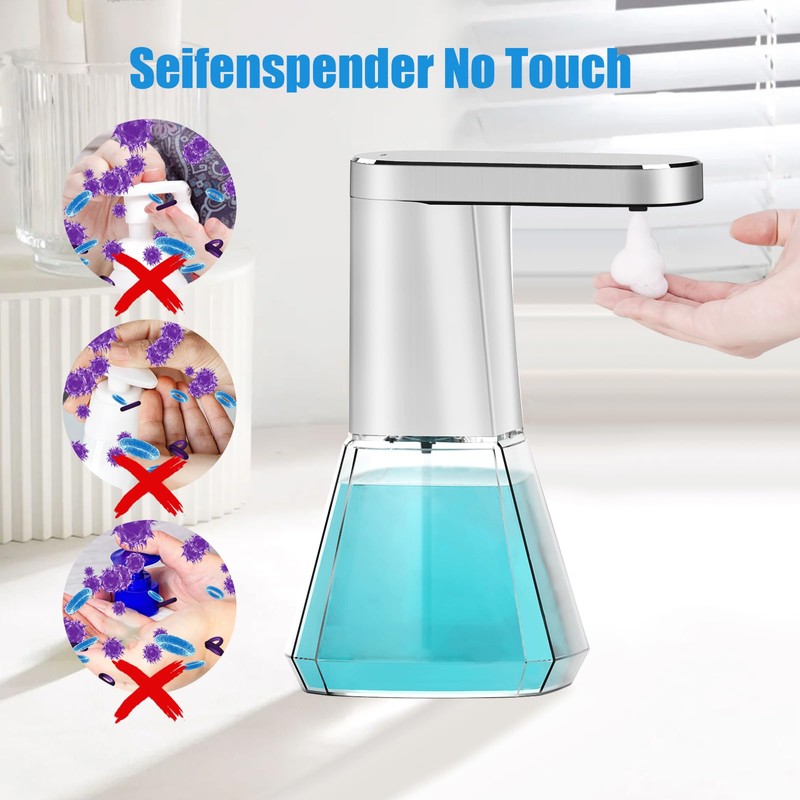 Automatic Soap Dispenser, 400 ml Electric Soap Dispenser with Sensor,