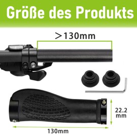 Bicycle Grips Ergonomic Non-Slip MTB Grips Horn Handlebar Grips Two Sides Lock-On Design 22.2 mm Bicycle Grips Trekking Bike E-Bike City Bike Road Bike for Optimised Grip and Comfort