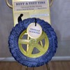 Dog Whisperer ~ Yellow/Blue Ruff & Tuff Tire - Squeaky