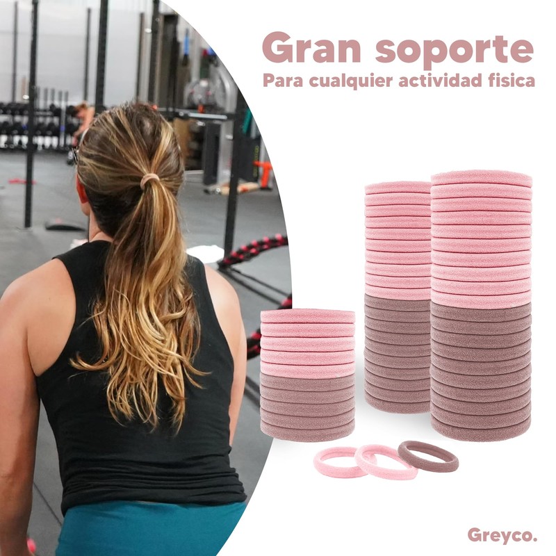 GREYCO Ligas para cabello Elásticas, Bandas Elásticas para Peinar, Lazos