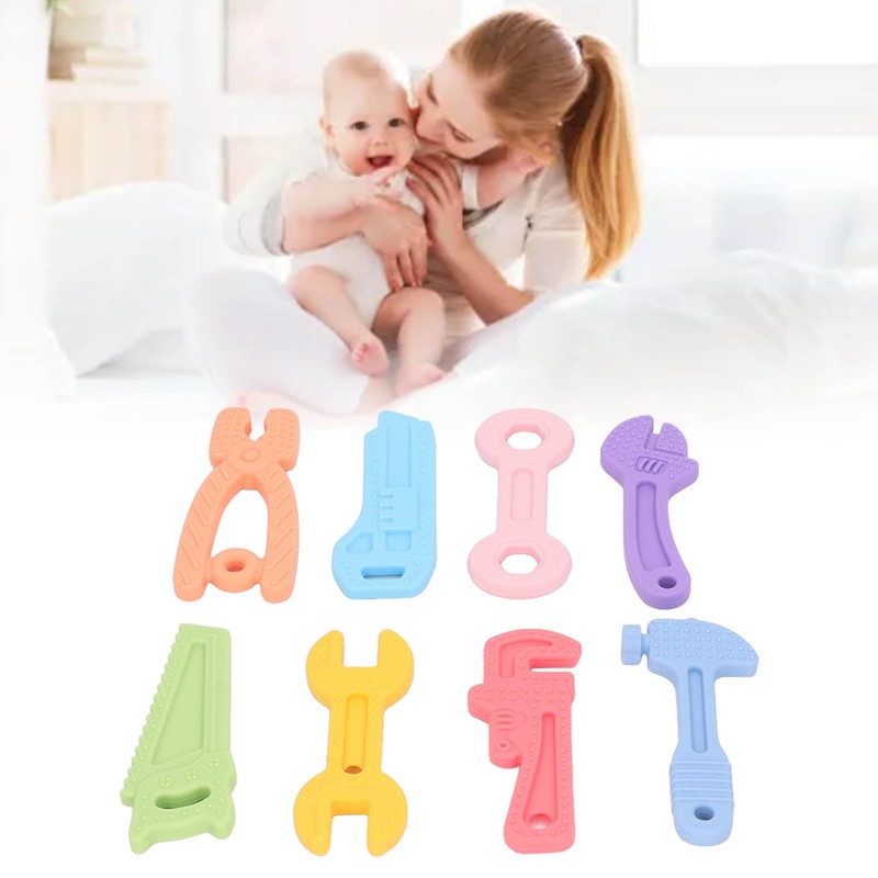 8Pcs Silicone Baby Teether Toys Soothe Babies Sore Gums Soft