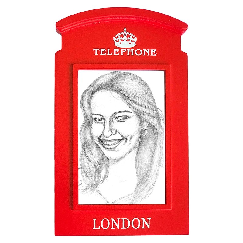 SAJAK 4x6 London Telephone Booth Picture Frames Tabletop Desktop Photo