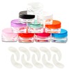 Gaodercha Empty Plastic Cosmetic Jars 10 Colours 5 ml Clear
