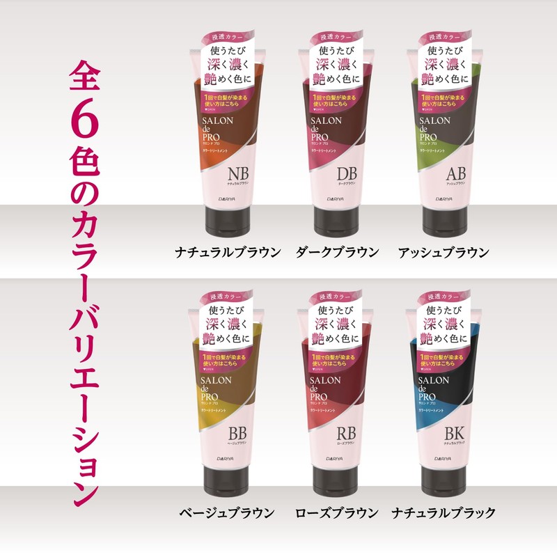 Salon de Pro Hair Dye Color Treatment, Beige Brown, 6.3