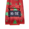 Hi-Tie Men's Christmas Tie Set Tie Pocket Square Cufflinks Set