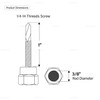 Everflow 8040957-25 3/8" Screw Vertical Threaded Rod Anchor Designed for