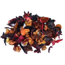 Wild Cherry Hibiscus Herbal Fruit Tea - Caffeine Free Loose Leaf Bulk Herbs and Fruit - 5 Oz Pouch