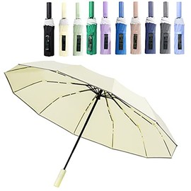 Big Windproof Umbrella Automatic Compact for 2 People Large Folding Travel Rain Umbrella for Men and Women 12 Ribs Heavy Duty 46 Inch Arc Canopy