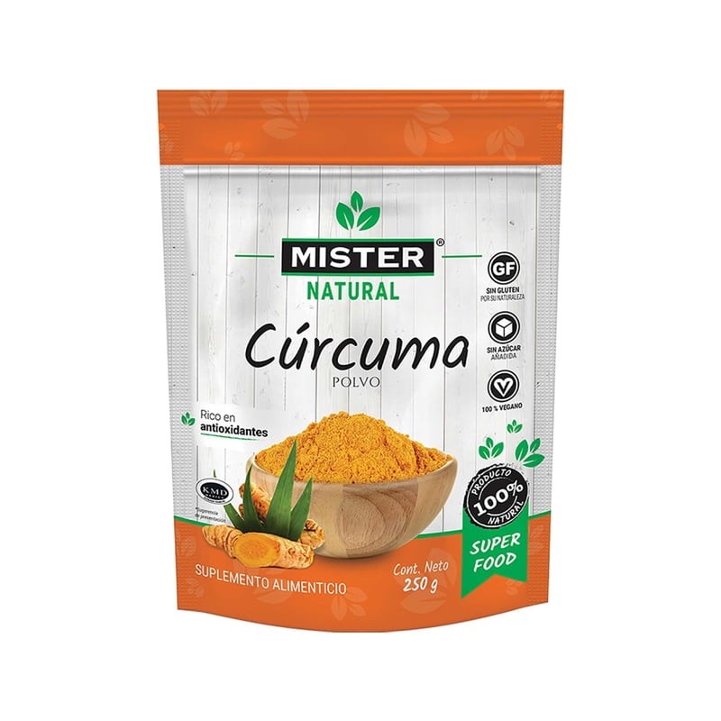 Suplemento alimenticio Mister Natural cúrcuma en polvo 250 g