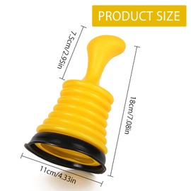 Small Plunger Drain 18 cm Plunger Plunger Sink Maximum Suction Power Suction Plunger Essential Household Appliances for Bathroom Kitchen Shower Toilet in Emergency Situations Bath