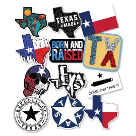 Texas Decal Sticker Pack Lone Star Vinyl Bumper Stickers for Cups, Tumblers, Hardhats, Helmets, Phones, Laptop, Water Bottles (2" (Small, for Phones etc))