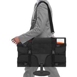Doksmeria Monitor Carrying Case, Monitor Travel Case for 24" LCD Screens and Monitors, Protective Monitor Bag Computer Monitor Dust Covers with Padded Velvet Lining & Adjustable Shoulder Strap