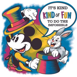 Fun Impossible Mouse Cartoon Character Life Positive Motivation Inspiration Quotes Saying Wall Art Sticker Designs Vinyl Stickers For Home House Walls Rooms Window Bedroom Decoration Size (28x28 inch)