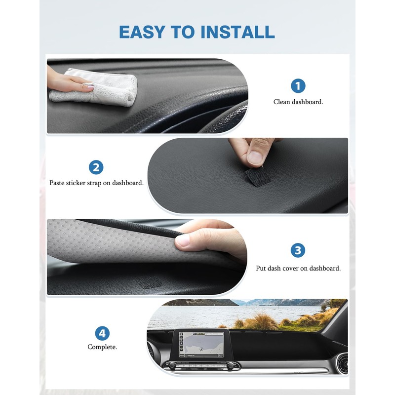 FIILINES - Funda para salpicadero para Kia Forte 2019-2024, protector