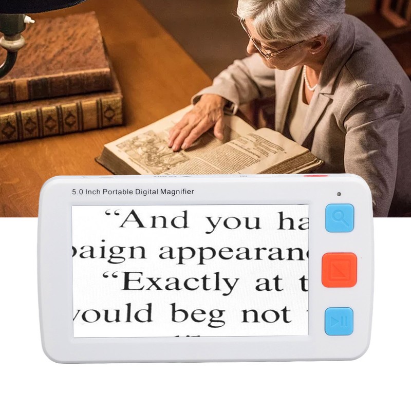 5.0in Electronic Digital Magnifier Portable Reading Aid 4X‑32X Zoom 17