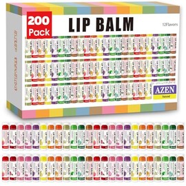 AZEN - Paquete de 200 bálsamos labiales a granel, bálsamos labiales hidratantes para labios secos y agrietados, regalos de San Valentín, rellenos de c