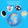 Illuminated World Globe For Kids, Desk Globe Night Light with