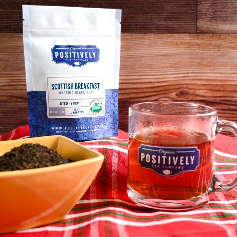 Organic Positively Tea Company, Scottish Breakfast Black Tea, Loose Leaf,