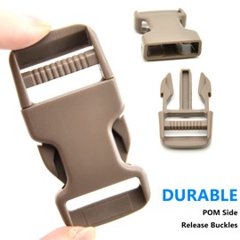 MELORDY 1 inch Buckles Straps Set with 10 Yards Nylon Webbing Strap,10 pcs Quick Side Release Plastic Buckle, 20 pcs Tri-glide Slide Clip for Luggage Strap, Backpack