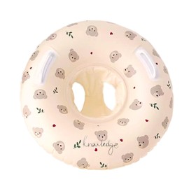 MILASIC Swim Ring, Foot Holder, For 1 Year, Bear, Rabbit, Children, Natural Color, Classic, Beige, Simple, Bath, Footed Type, Includes Handle, Bear, Rabbit, Float, Swimring, Stylish, Instagram, SNS