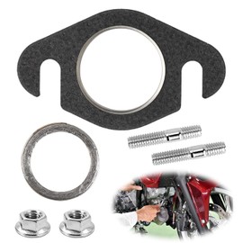 Exhaust Gasket Exhaust Stud Stud Manifold Seal Set for 50 cc Scooter, Universal Exhaust Manifold Gasket, Suitable for Models such as Aerox, Bw's, Booster, Nitro, Mach-G, Jog-R, Ovetto, Scooter