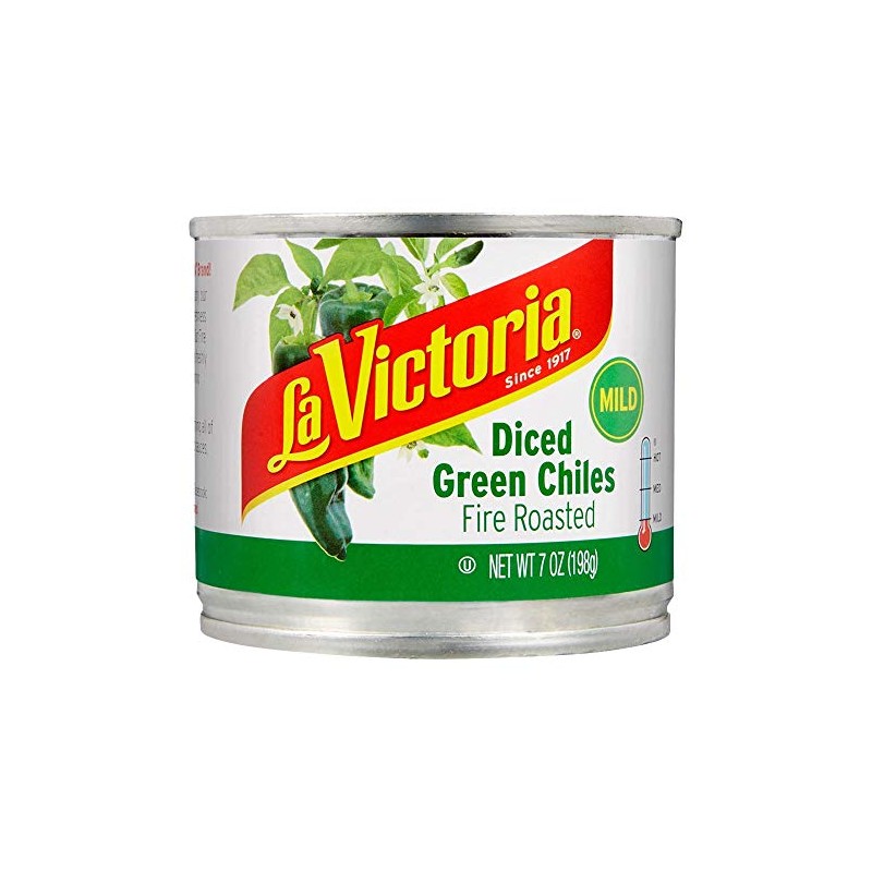 La Victoria Fire Roasted Diced Green Chiles Mild, 4 Ounce
