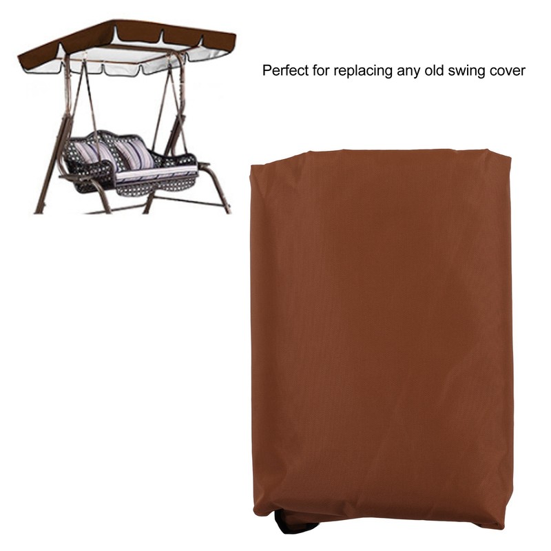 Outdoor Swing Canopy Silver Coated Oxford Cloth Waterproof Swing Chair