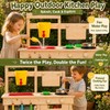 Wooden Outdoor Mud Kitchen for Kids, Waterproof Solid Wood Play