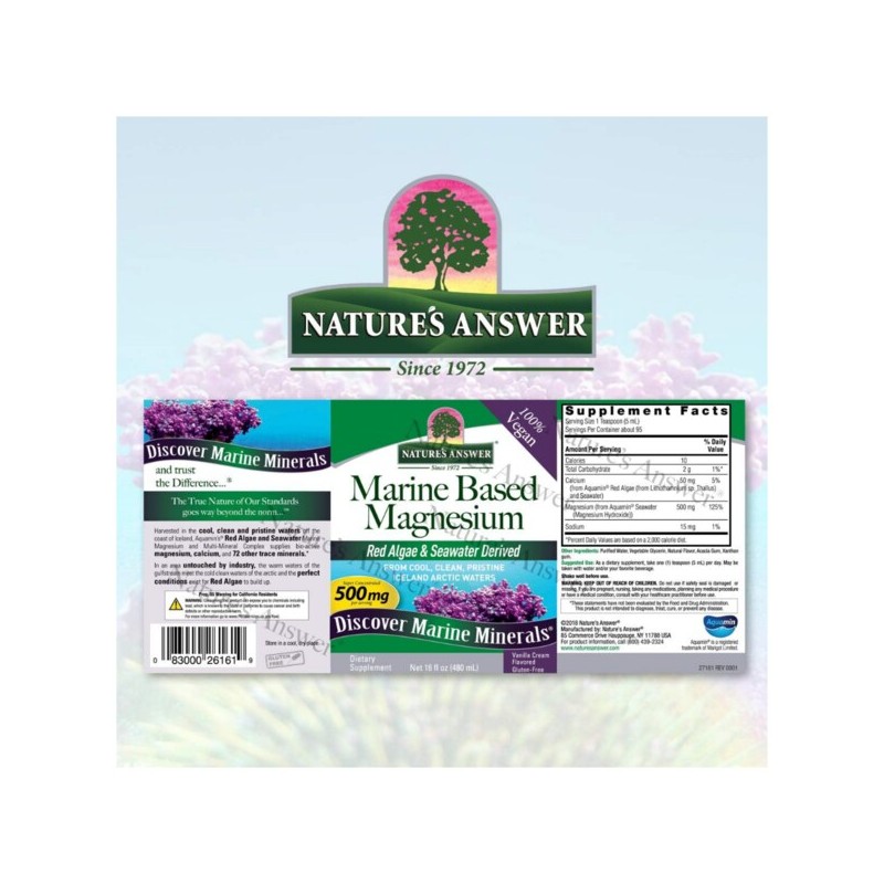 네이쳐스앤서 마린 수산화 마그네슘 Magnesium Hydroxide 250mg 90캡슐 Nature's Answer