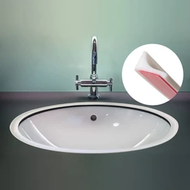 39 Inches Water Barrier for Sink, Shower Threshold Water Dam Barrier, Silicone Water-Blocking Self-Adhesive Shower Splash Guards for Bathtub Sink, Bathroom, Countertop