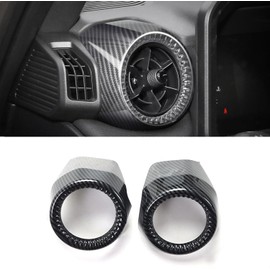 2PCS Carbon Fiber Style Front Left and Right Air Outlet Cover Decoration Fit for Toyota Land Cruiser 250 1958 Prado LC250 J250 2024-2025 Interior Accessories (A)