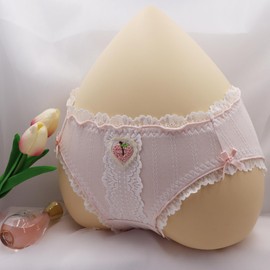 AICHENS Panties, Cute, Loli, Stylish, Floral Pattern, Ruffle, Embroidery, Pure Cotton Fabric, Haten Print, Princess Pants, Breathable, Comfortable, Girls' Atmosphere, Soft, Non-restrictive, No Sewing,