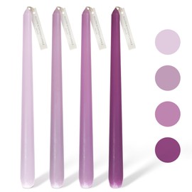 Taper Candles Lavender Scented Candles Set of 4 Long Candle Stick Tall Tapered Candle for Wedding Home Decor Dinner Holiday