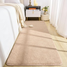 B BENRON 2x6 Runner Rug Non Slip Hallway Kitchen Runner Beige Rugs for Bedroom Dorm Laundry Soft Throw Rug for Boys Men Minimalist Modern Area Rug Low Pile Entryway Rug Washable Floor Carpet