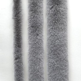 Yurosiay Pack of 5 1 m x 1 cm Faux Fur Border DIY Handmade Faux Fur Ribbon Soft Fluffy Faux Fur Trim Plush Border for Sewing Artificial Fur Border for Costumes Crafts Hood White