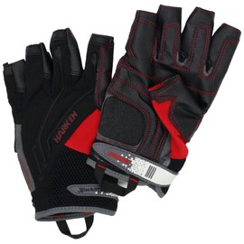 Harken Sport Men's 3/4 Finger Reflex Gloves, Black, Large
