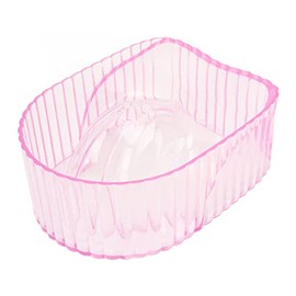 Cuenco para Remojo de Uñas, Cuencos para Manos de Manicura Tazón para Remojo de Manos Acrílico Suavizar la Piel Muerta Limpiar la Bandeja de Remojo de Uñas para Salón de Belleza (Rosa transparente)