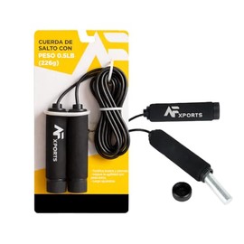 Cuerda para Saltar con Peso 0.5 lb (226 g) Ajustable 3 m | Cuerda de Velocidad para Cardio, Fitness, Boxeo y Cross Training | Mangos Antideslizantes c
