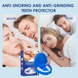 Pack of 4 Mouth Guards Against Teeth Grinding & Snoring, Anti-Snoring Splint & Mouth Guard for Bruxism, Transparent, for Men and Women, Bruxism, Snoring, Teeth Grinding