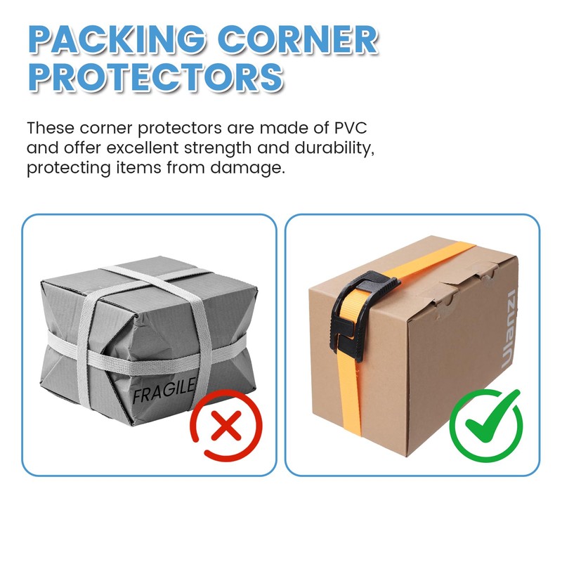 EXVITAL Edge Corner Protectors Small for Shipping and Moving, Flatbed