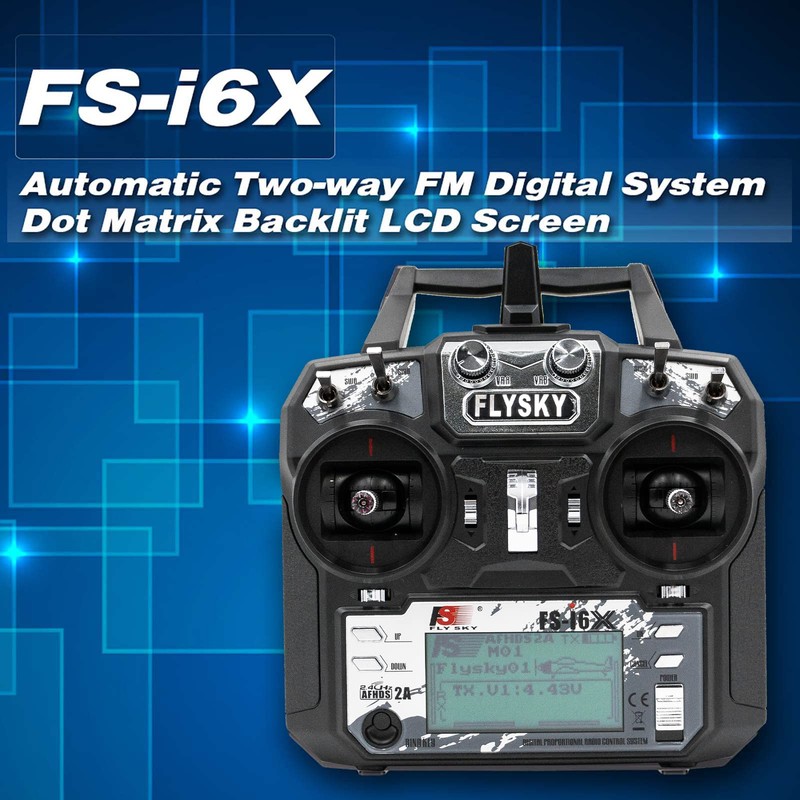 Goolsky FS-i6X RC Transmitter 2.4GHz 10CH AFHDS 2A with FS-iA10B