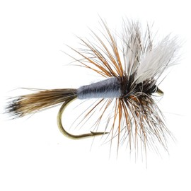 The Fly Fishing Place Adams Wulff Classic Trout Dry Fly Fishing Flies - Set of 6 Flies Size 8